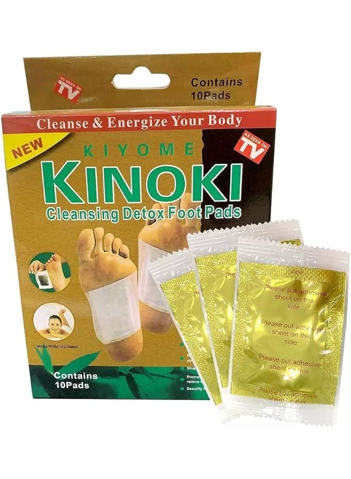 Kinoki 10 pcs Herbal cleansing Foot Detox Patches 1 box